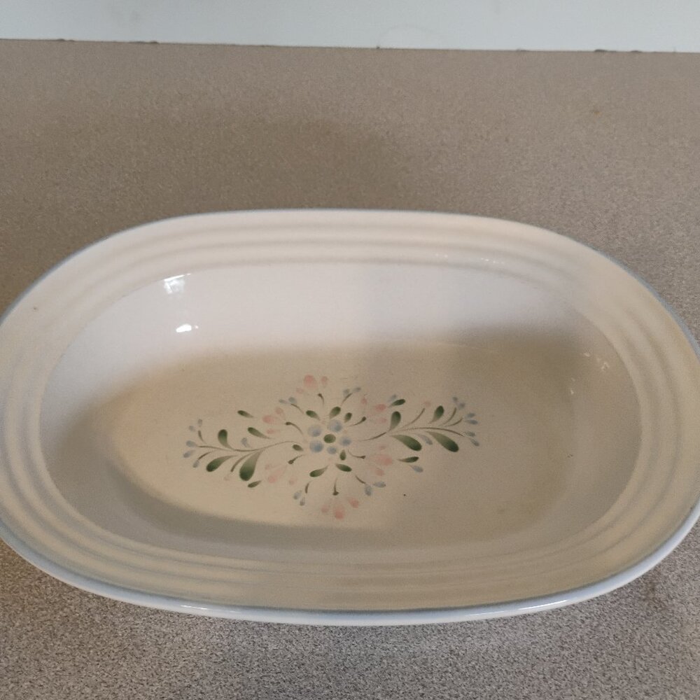 Fascino Stoneware Oval Serving Bowl Vintage